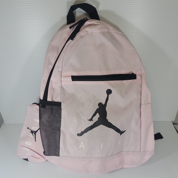 Nike Air Jordan KIDS Backpack Bag With Pencil Case PINK 9A0503-A9Y